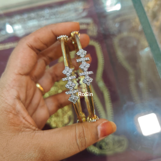 Sahana stone gold tone bangles(2)