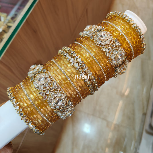 Polki gold and white set