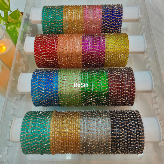Thooriga glass bangles (1 dozen)