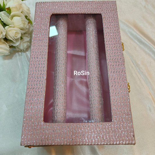 Two rod baby pink box