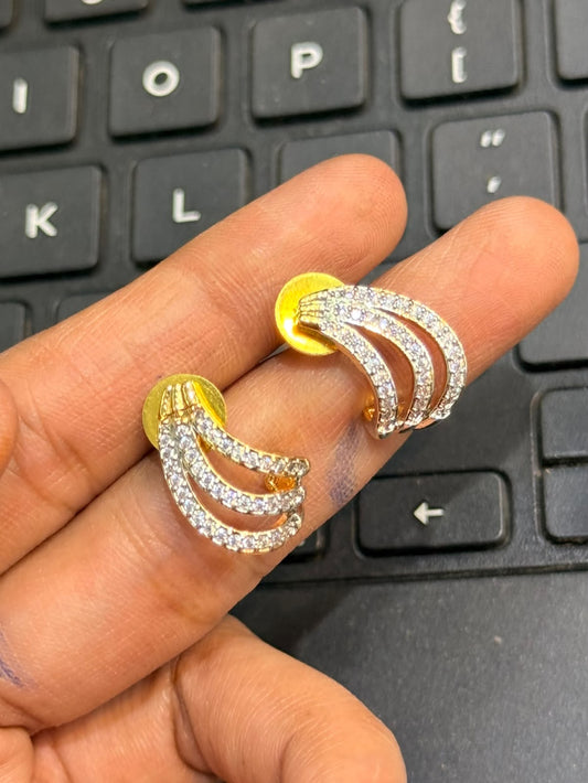 Diamond look ad stone earrings design 002