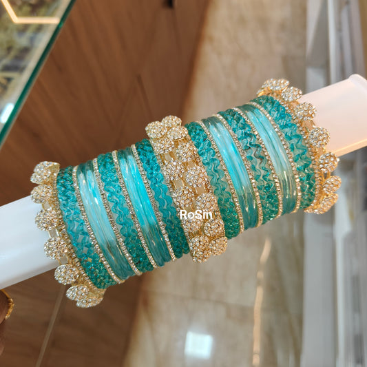 Pastel blue maggie and jelly stack