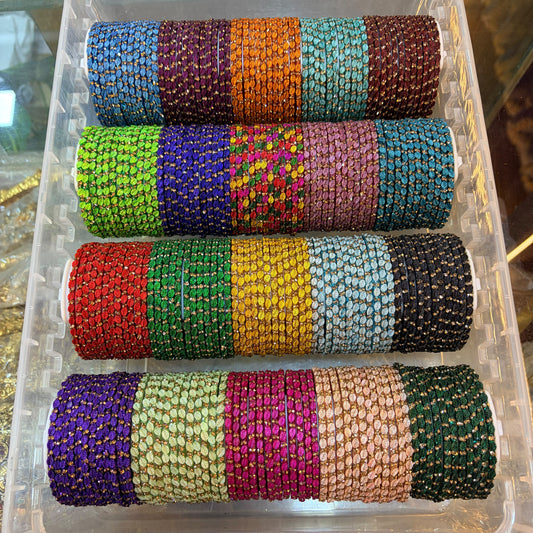 New Leaf glass bangles (1 dozen)