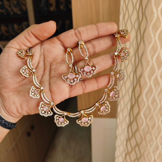 Pastel pink ad stone diamond replica