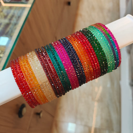 2.8 Crystal dot mixed stack (36 bangles)