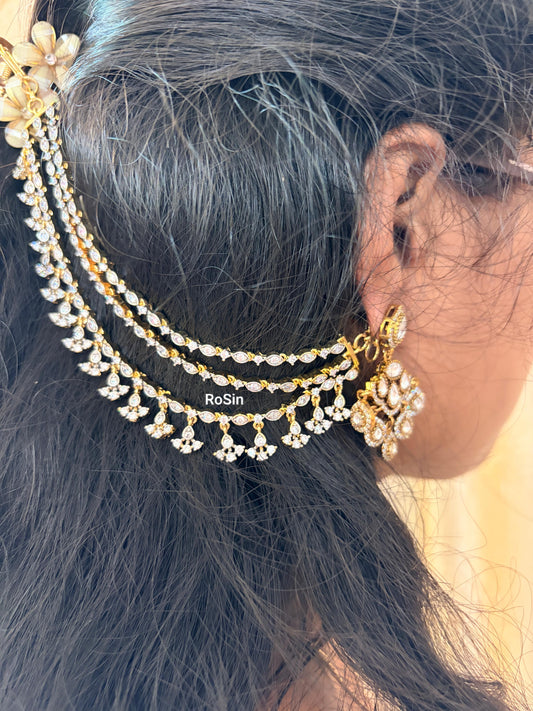 Diamond look three layer earchain maatil