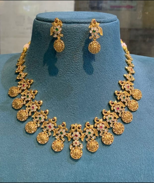 Sita ramar peacock necklace