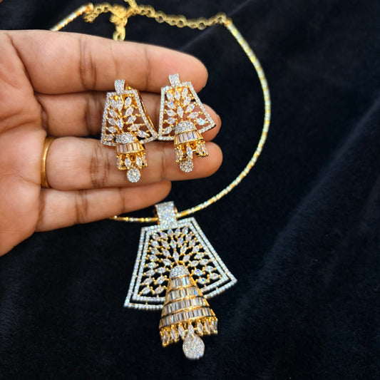 Gopuram diamond kante new design with back chain