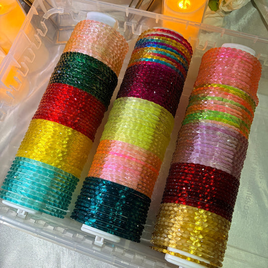 Plain crystal glass bangles
