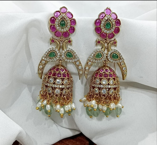 Ad stone pastel jhumka