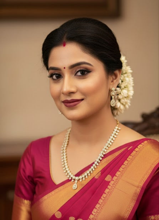 Stone haaram with earrings