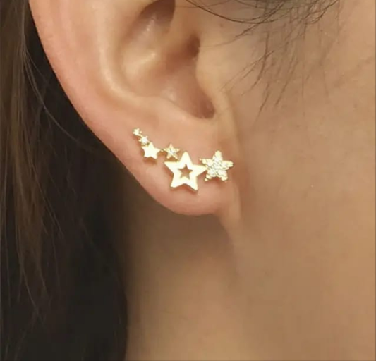 Korean fancy star earrings