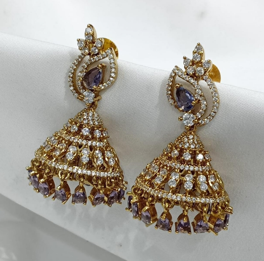 Purple Victorian jhumka