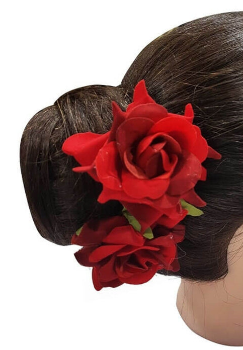 Artificial Red Rose hairclip(Pack of 2)