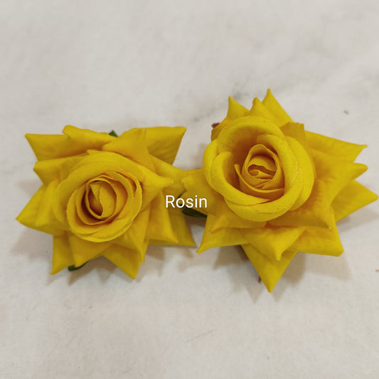 Artificial yellow Rose hairclip(Pack of 2)