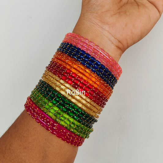 Raindrop valaikappu bangles (total 48 bangles)