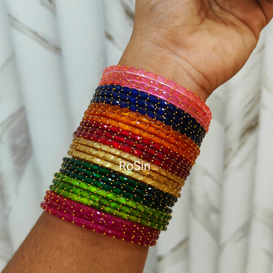 Raindrop valaikappu bangles (total 48 bangles)