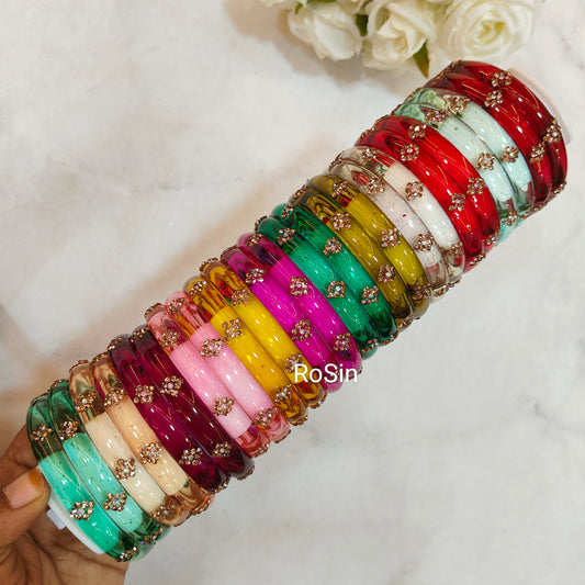 Crystal clear glass kadas ✨ (2 bangles)