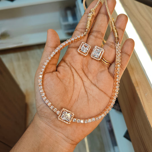 Rose gold diamond replica