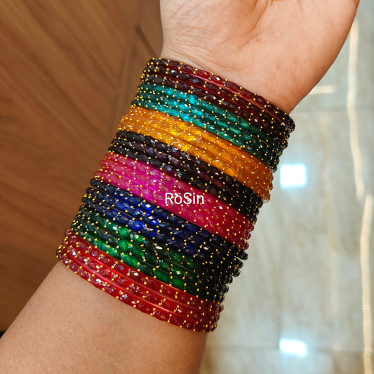 Raindrop dark colour combo (48 bangles)