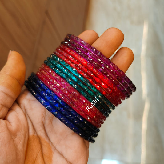 Plain crystal dark combo (30 bangles)