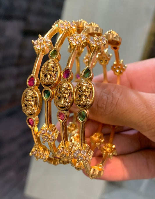 Lakshmi with stone bangles (4 bangles)