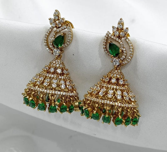 Victorian emerald jhumka