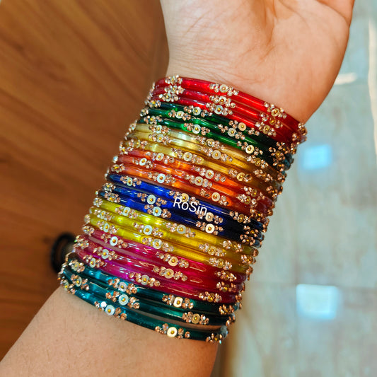 Chamki valakapu set (48 bangles)