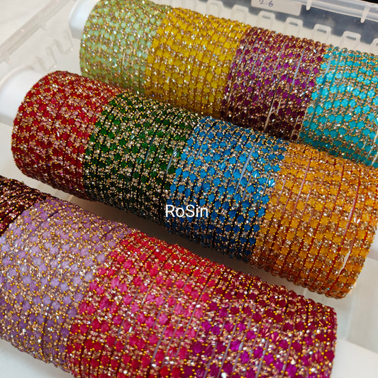 Thulir crystal intricate glass bangles