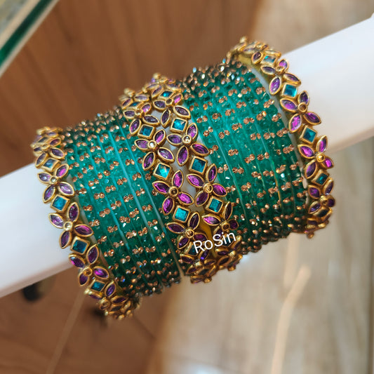 Purple and ramar green mixed set