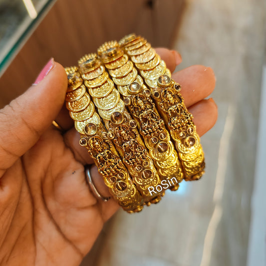 Lakshmi coin border bangles