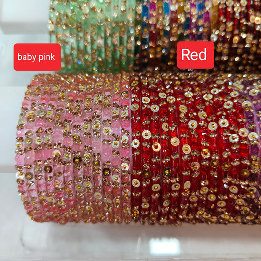 Stardust ✨ new glass bangles (1 dozen)