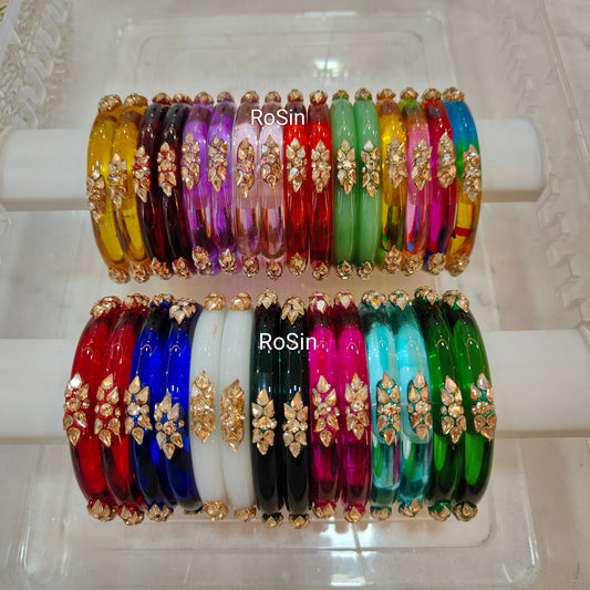10mm crystal clear glass kada(2 bangles)