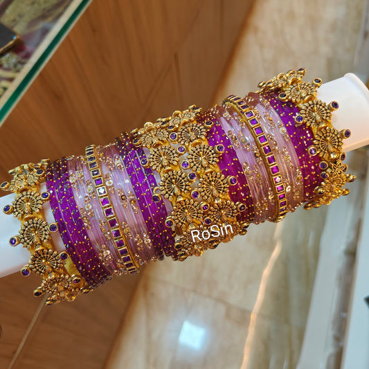 Peacock purple set