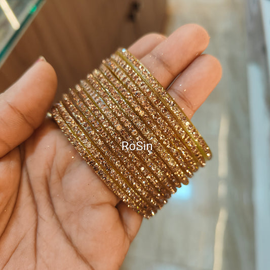 Glass stone bangles