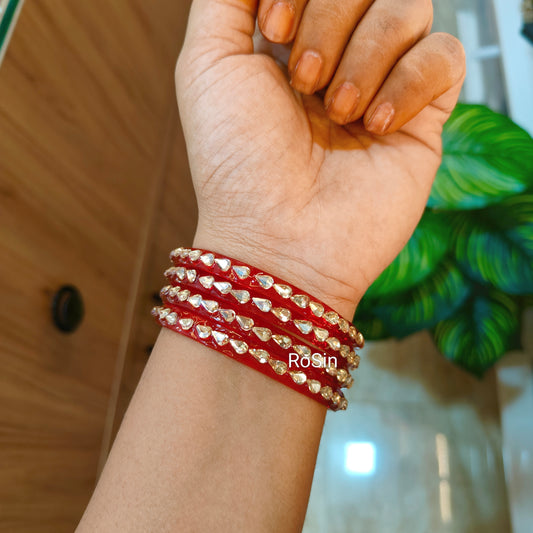 Vanya glass kada bangles (4 bangles)