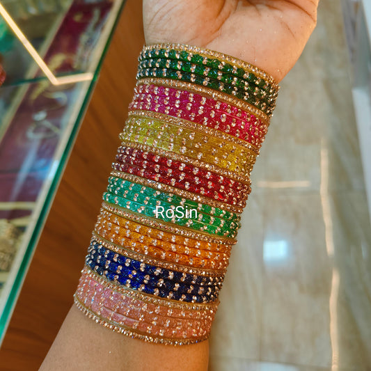 Rose baby shower bangles combo(2 hands)