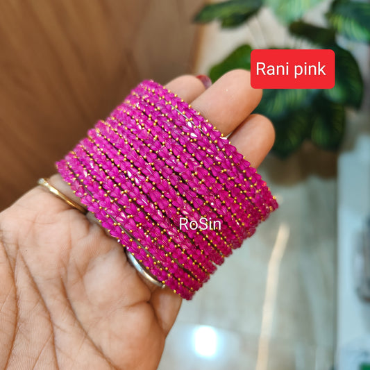 Heartbeat glass bangles (1 dozen)