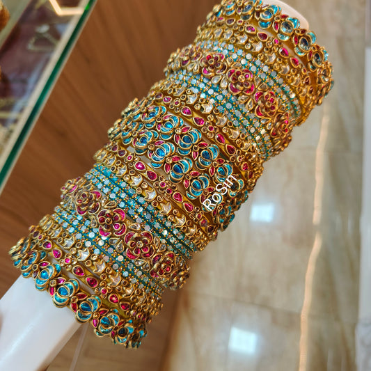 Skyblue and pink lotus set