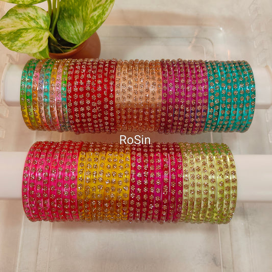 Bindu glass bangles (8 bangles)