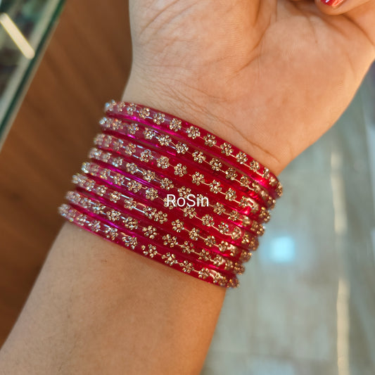 Bindu glass bangles (8 bangles)