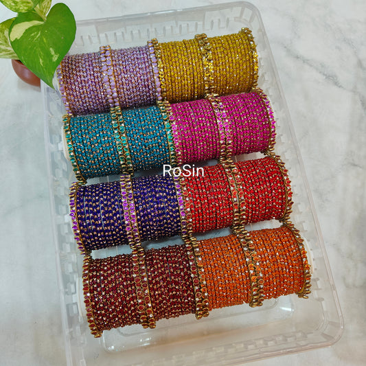 Lotus and heart set bangles (30 bangles)