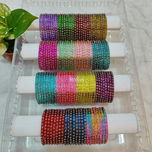 Bindu glass bangles (8 bangles)