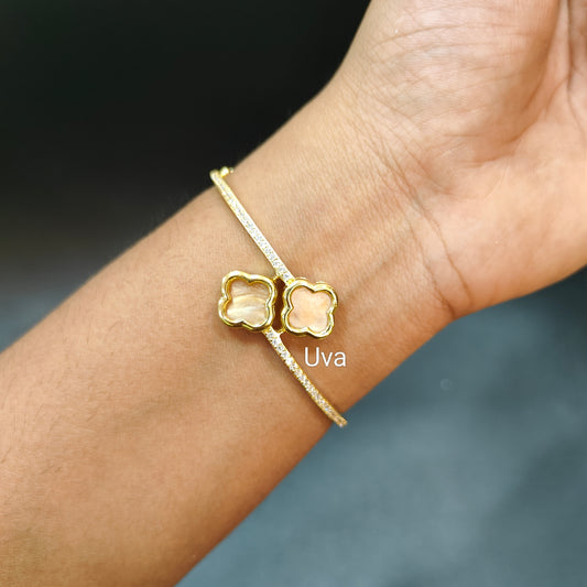 92.5 silver gold plated designer bracelet