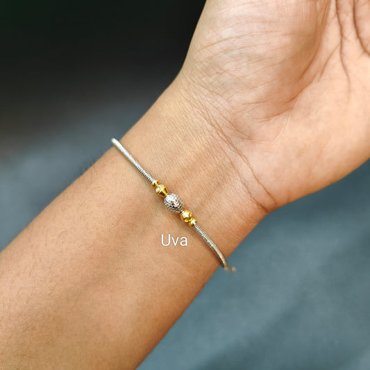 Blossom 92.5 silver rhodium plated bracelet women