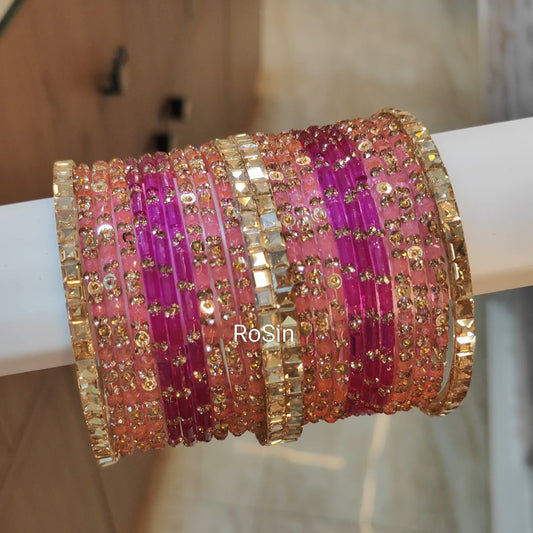 Stardust kavi mixed viral bangles set(22 bangles)