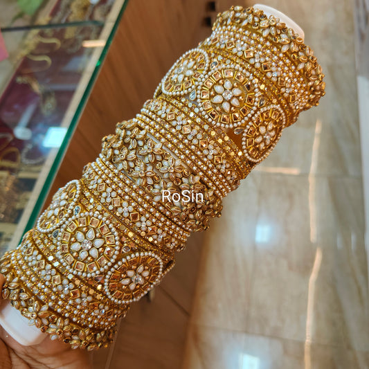 Jadau gold and white bridal set