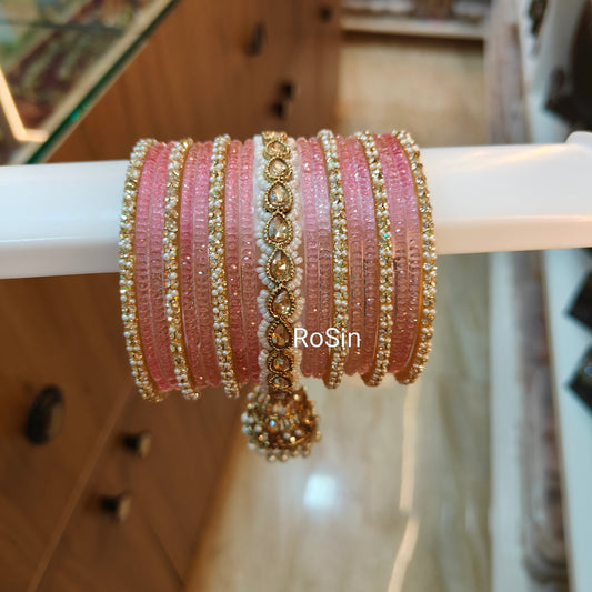 Pearl jhumki hanging set (1 hand)