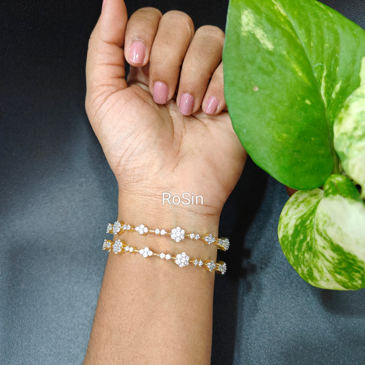 Hot selling diamond replica bangles (2 piece)