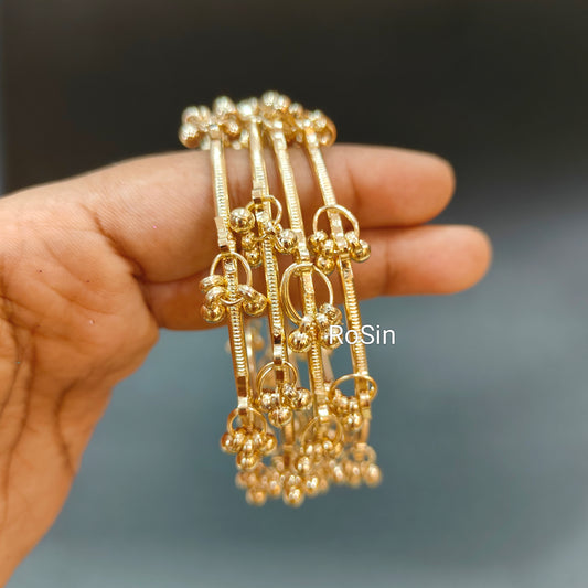 Line cutting kashmiri ghungroo (4 bangles)